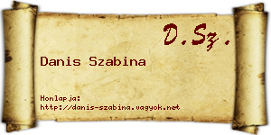 Danis Szabina névjegykártya
